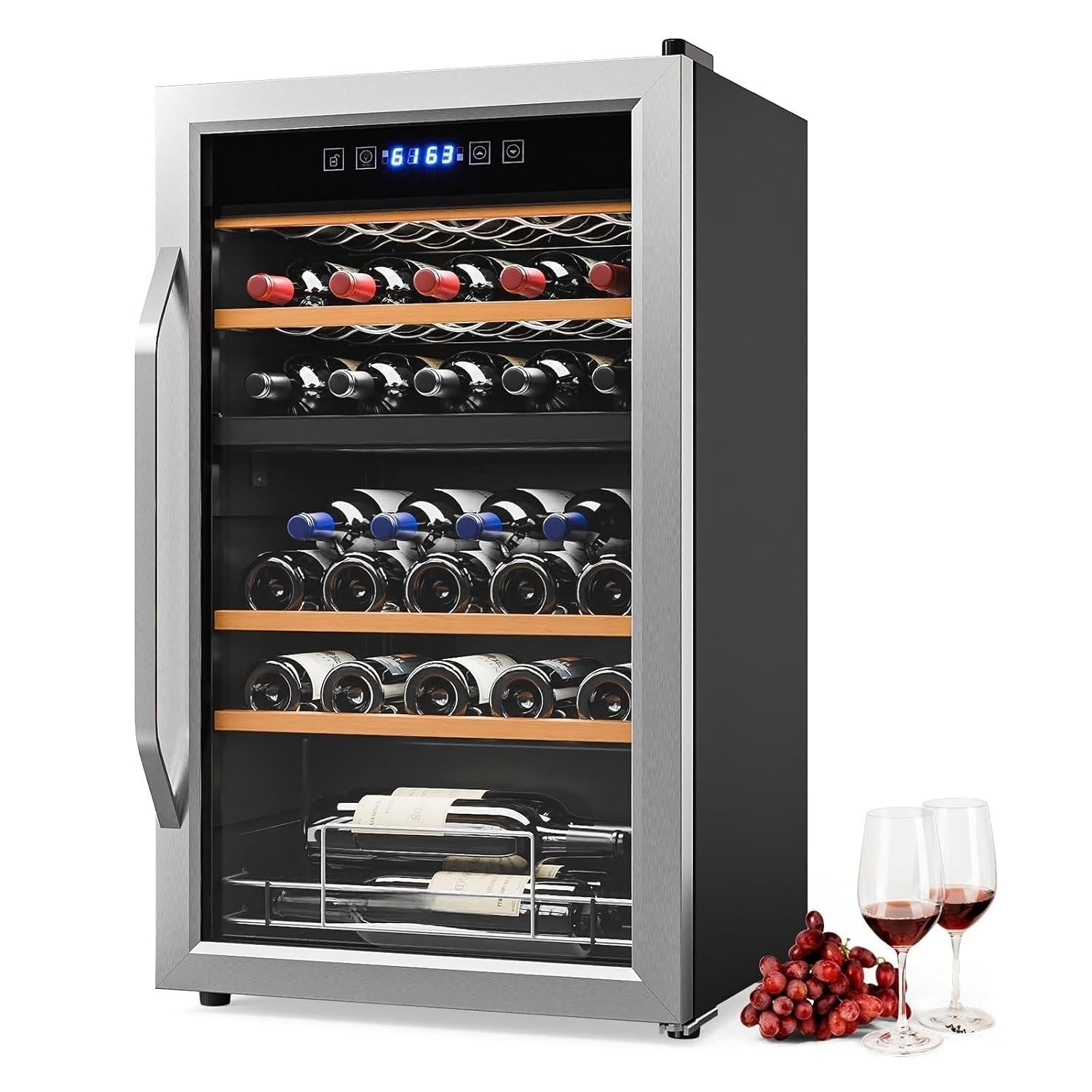 33 Bottle Dual Zone Wine Coole - Wine Beer Dual Zone ulasan dan harga