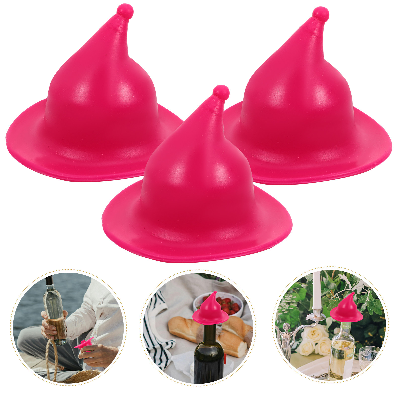 4Pcs Silicone Wine Bottle Stop - Wine Beer Hat ulasan dan harga