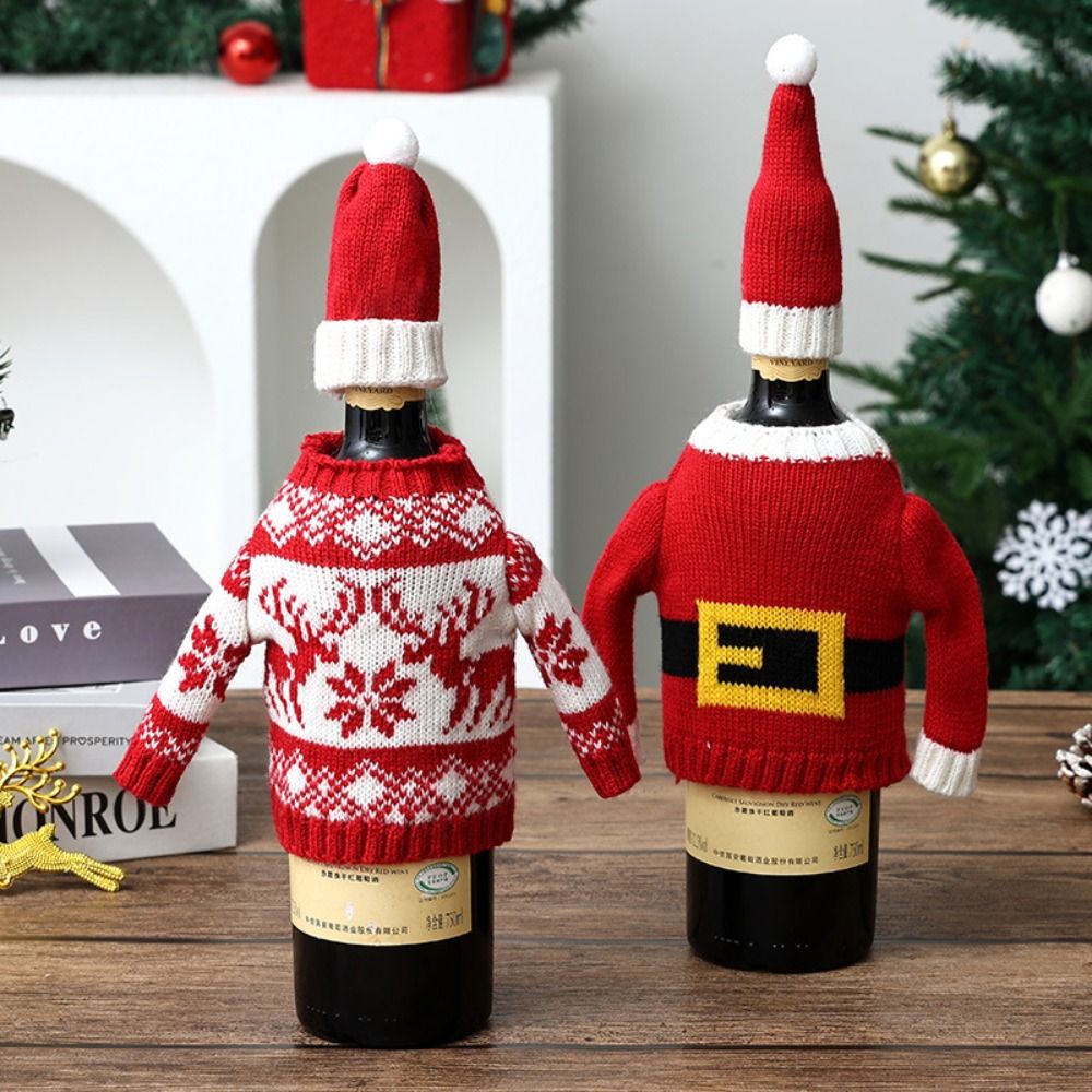 Elk Wine Bottle Cover Snowflak - Wine Beer Hat ulasan dan harga